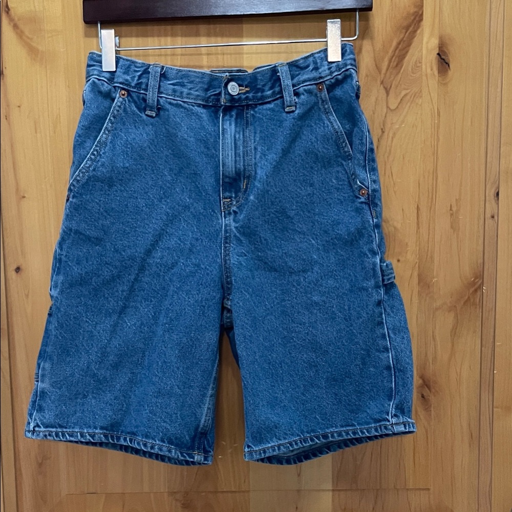 Old Navy Knee Length Baggy Carpenter Blue Jean Shorts for Boys